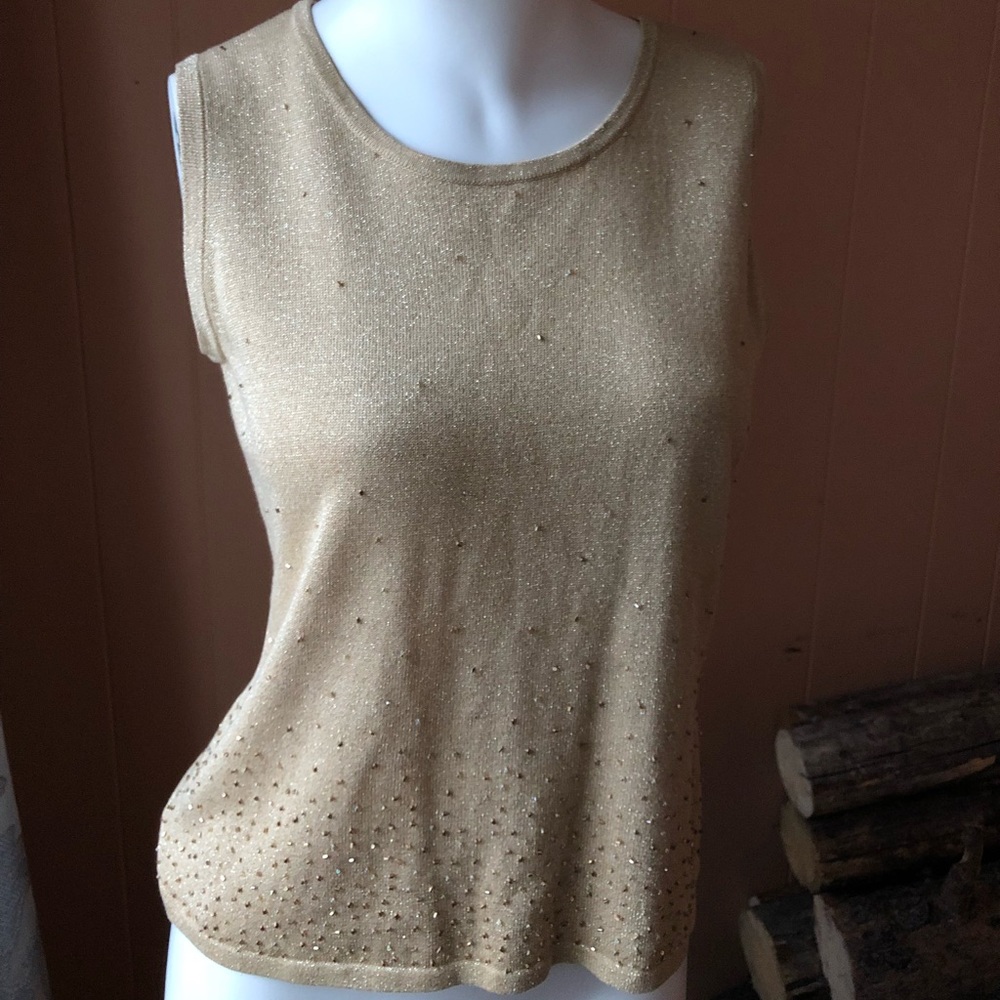 Gold sparkly Emma James top